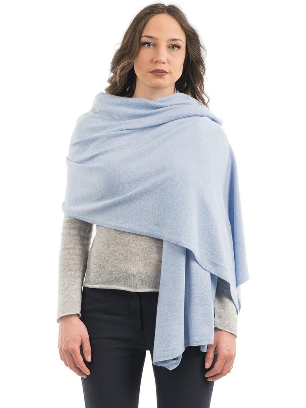 Luxurious Wool Cashmere Blend Stole for Women - Soft, Cozy, Elegant Wrap